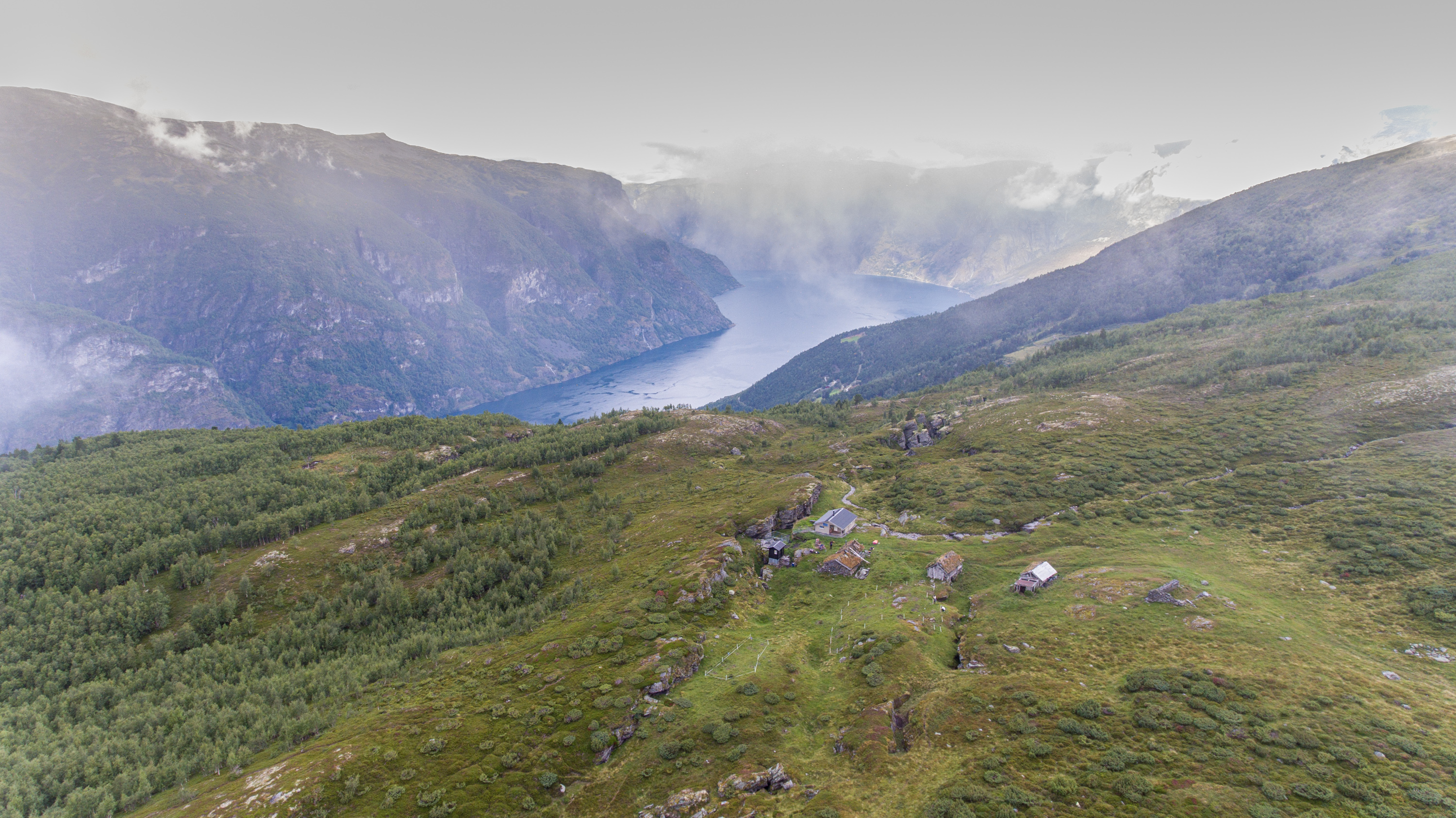 A photo showing the middle site located at the summer farm Joasete.